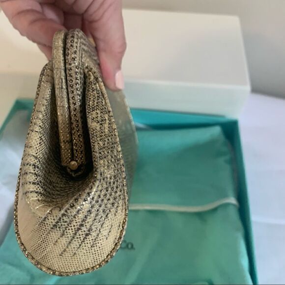 Tiffany & Co. Lizard Morgan Clutch - Gold - Picture 8 of 11